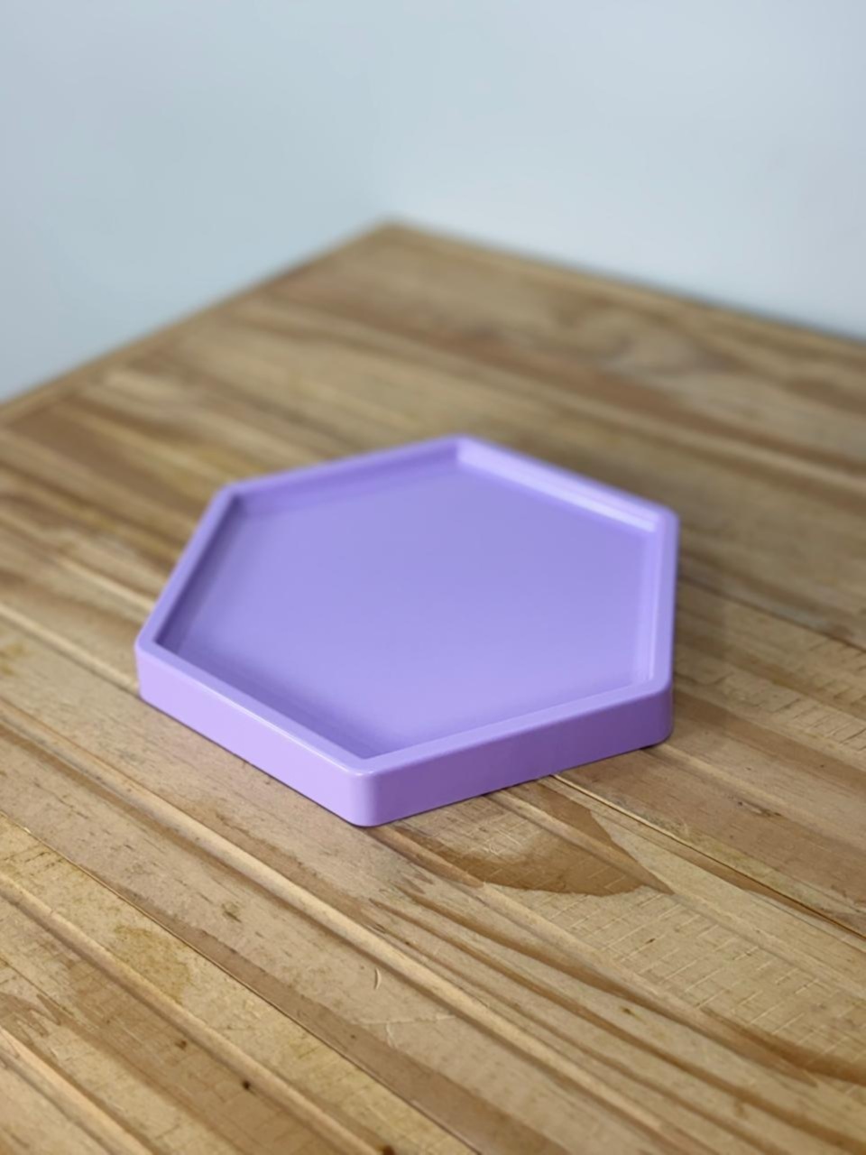 Bandeja Sextavada Plástica Lilás Candy P (16X18) - Selminha Lokfest