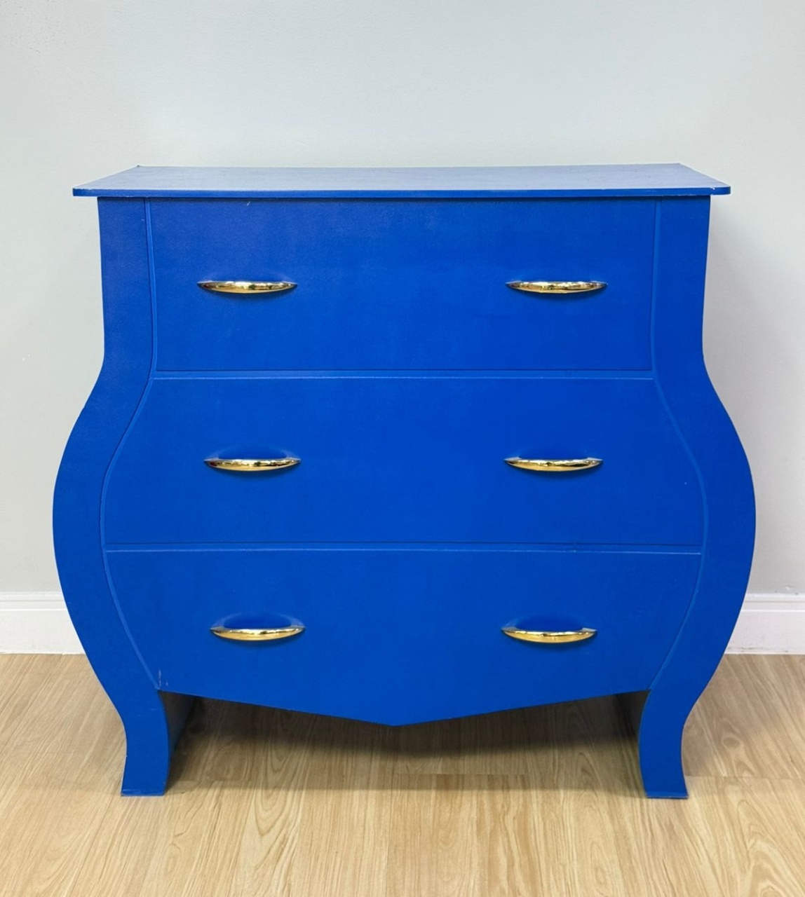 Mesa Cômoda Gaveta Falsa Azul Royal Mdf (80Cm) - Selminha Lokfest