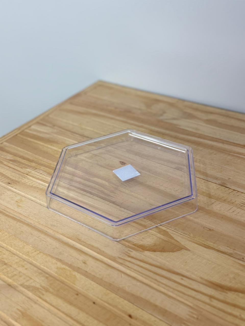 Bandeja Sextavada Plástica Transparente G (18X20) - Selminha Lokfest