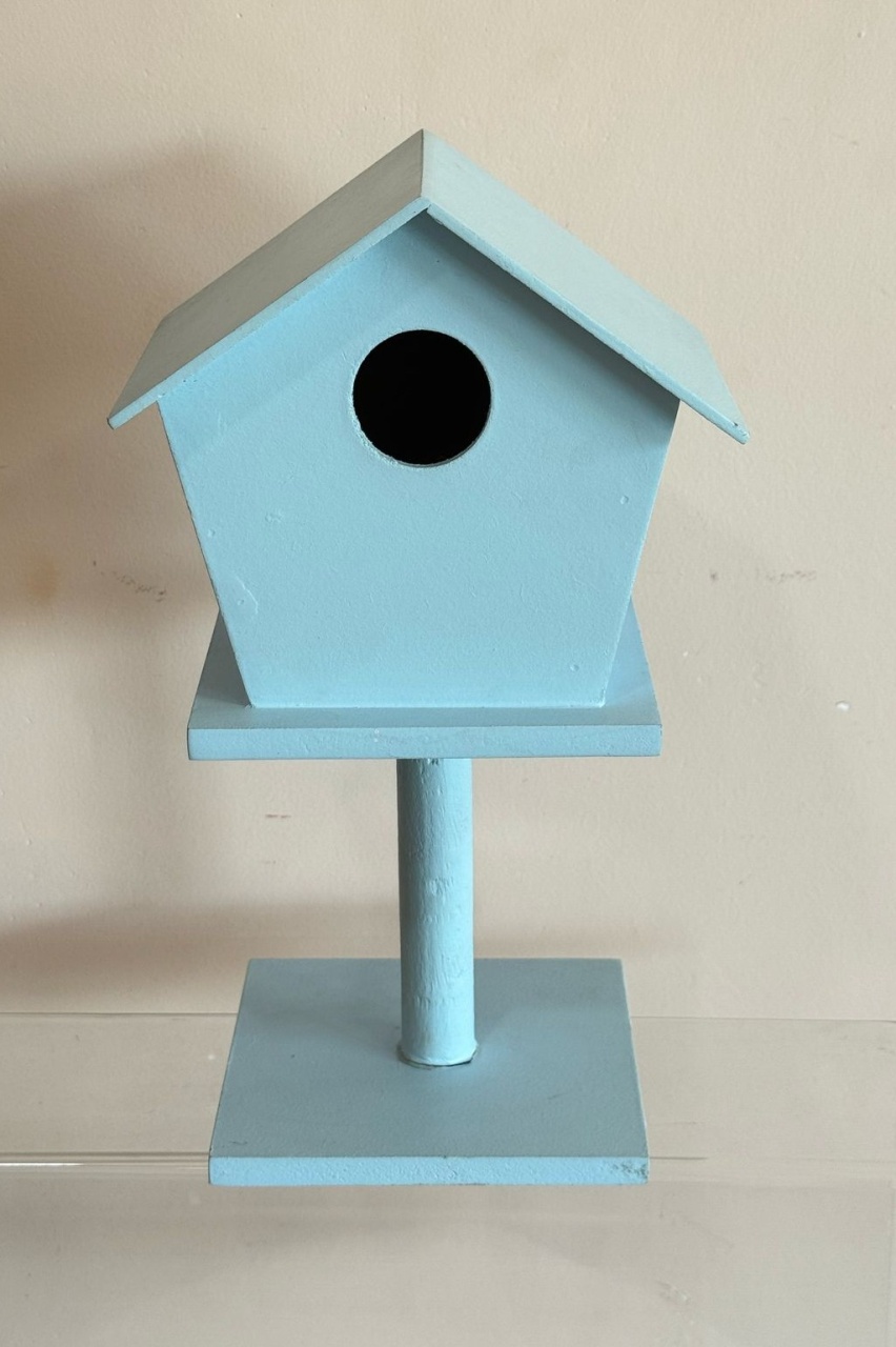 Casinha de Passarinho Mdf Azul - Selminha Lokfest