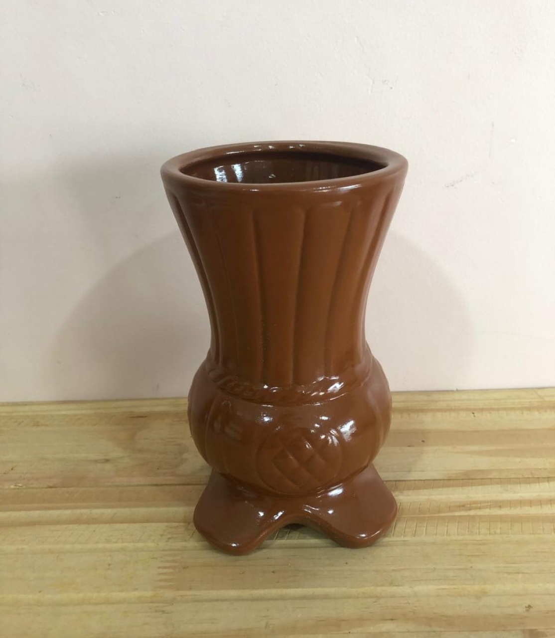 Vaso Mini Cerâmica Caramelo (10X17) - Selminha Lokfest