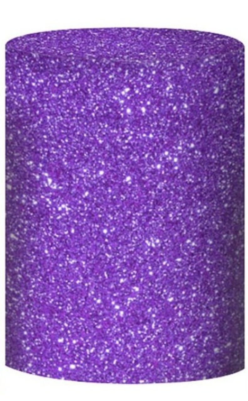Capa Sublimada Cilindro Grande Glitter Roxo - Selminha Lokfest