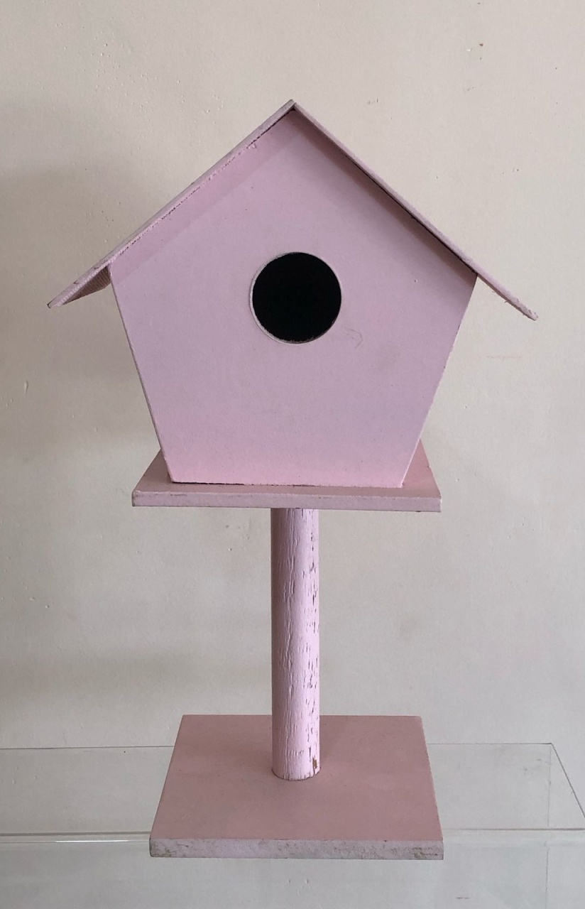 Casinha de Passarinho Mdf Rosa  - Selminha Lokfest