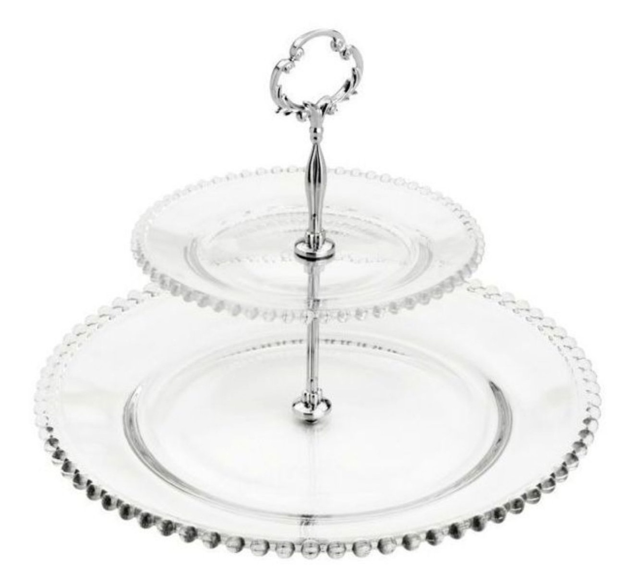 Porta Doces Duplo de Cristal Bolinhas Wolff - Selminha Lokfest