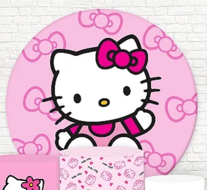 Capa Sublimada Painel Hello Kitty (1,50M) - Selminha Lokfest