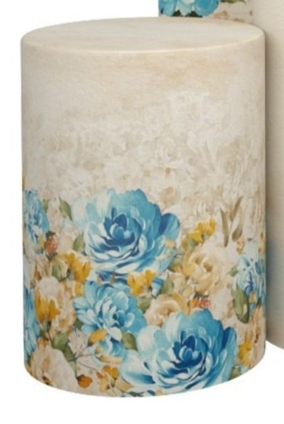 Capa Sublimada Cilindro Média Dia das Mães Bege C/ Azul - Selminha Lokfest