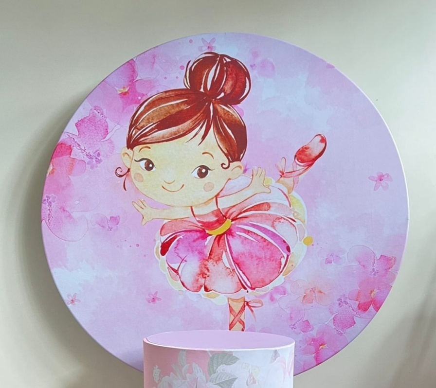 Capa Painel Redondo Sublimado Bailarina (1.50M) - Selminha Lokfest