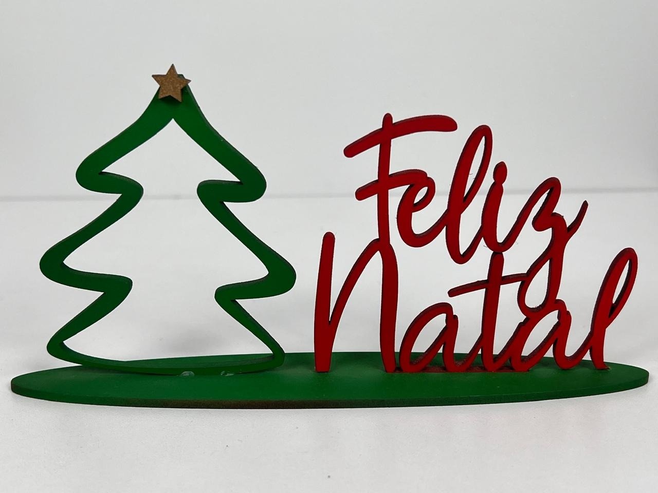 Display de Mesa Mdf Feliz Natal/Árvore - Selminha Lokfest