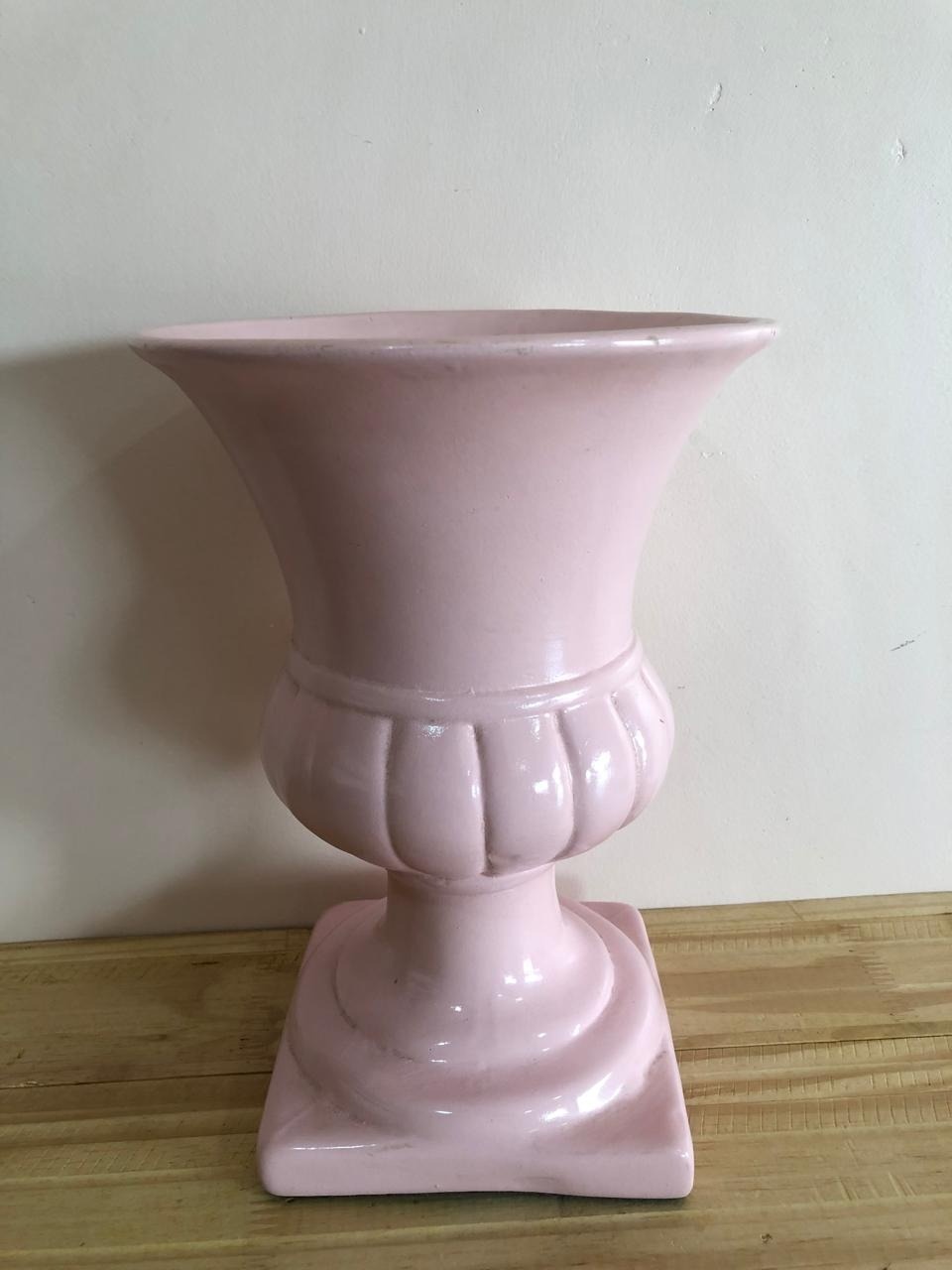 Vaso Grego Cerâmica Rosa Bebê (27Cm) - Selminha Lokfest