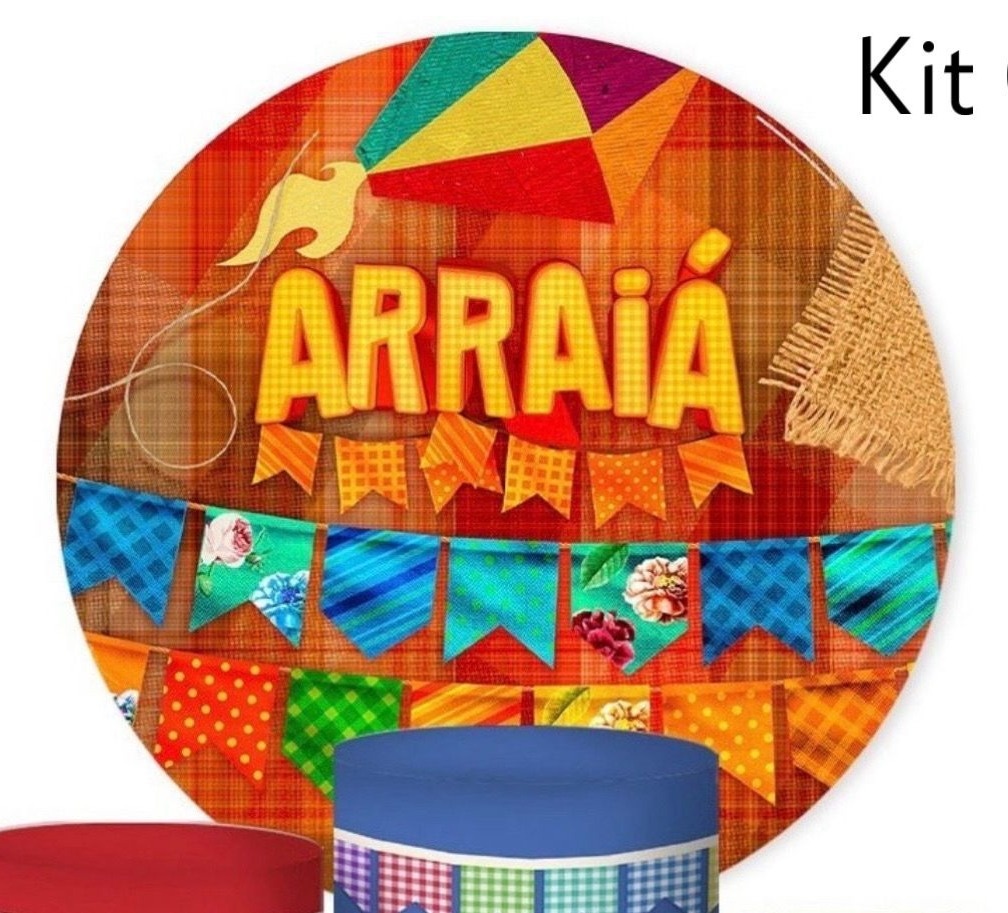 Capa Sublimada Painel Festa Junina Kit 01 (1,50M) - Selminha Lokfest