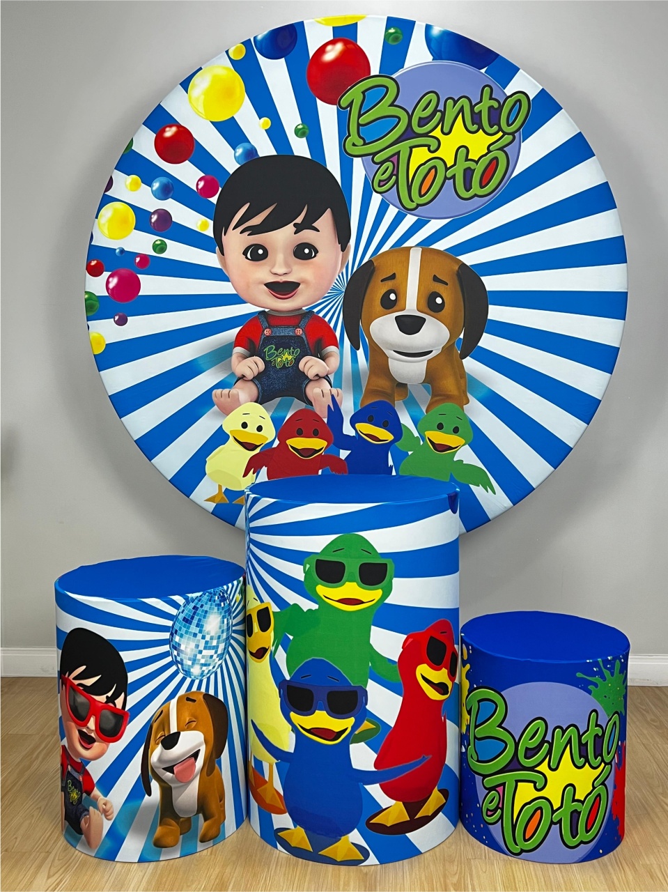 Kit Sublimado Capa Painel Redondo E Capas de Cilindros Bento E Totó - Selminha Lokfest