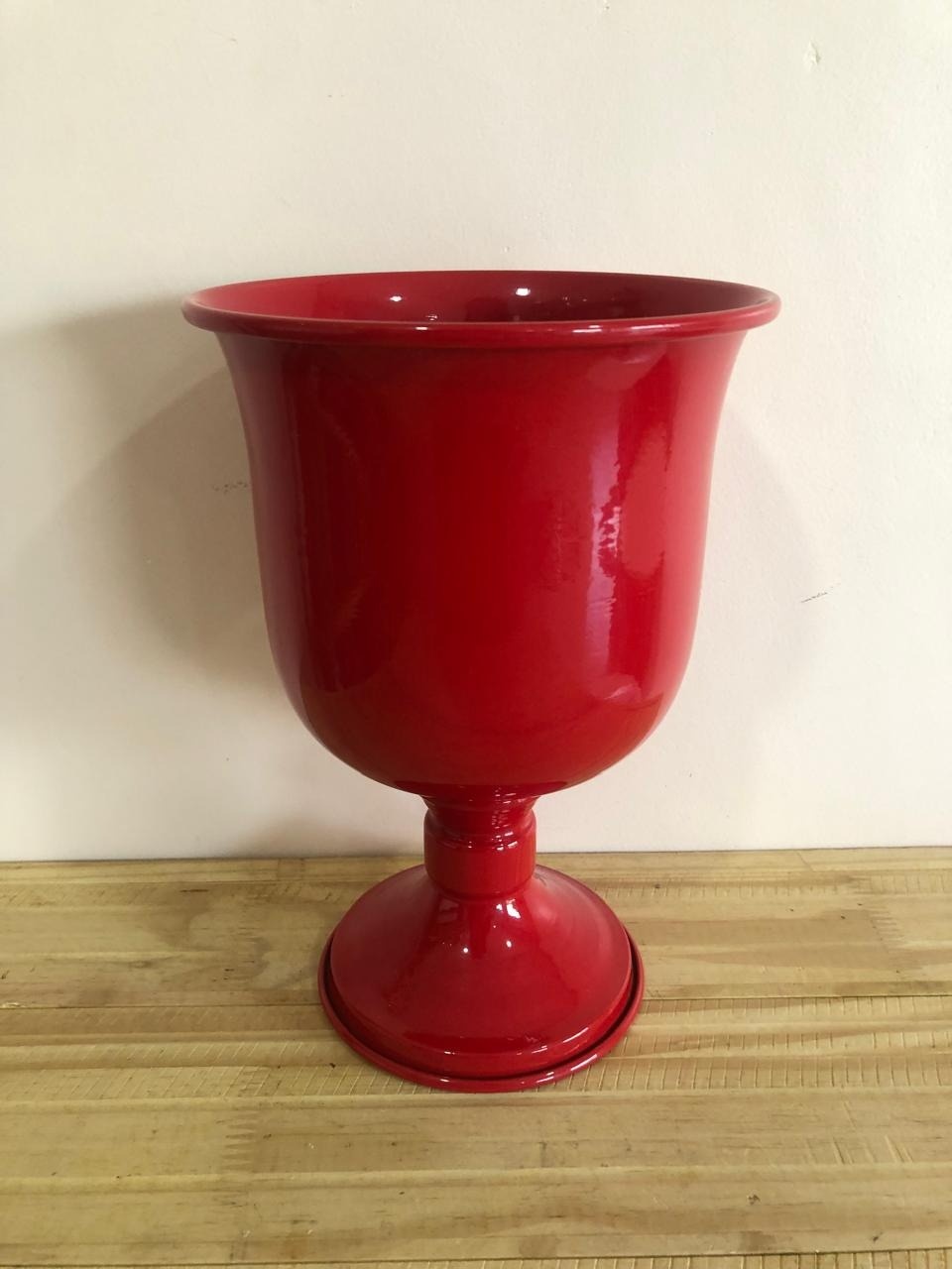 Vaso de Alumínio Vermelho (25Cm) - Selminha Lokfest