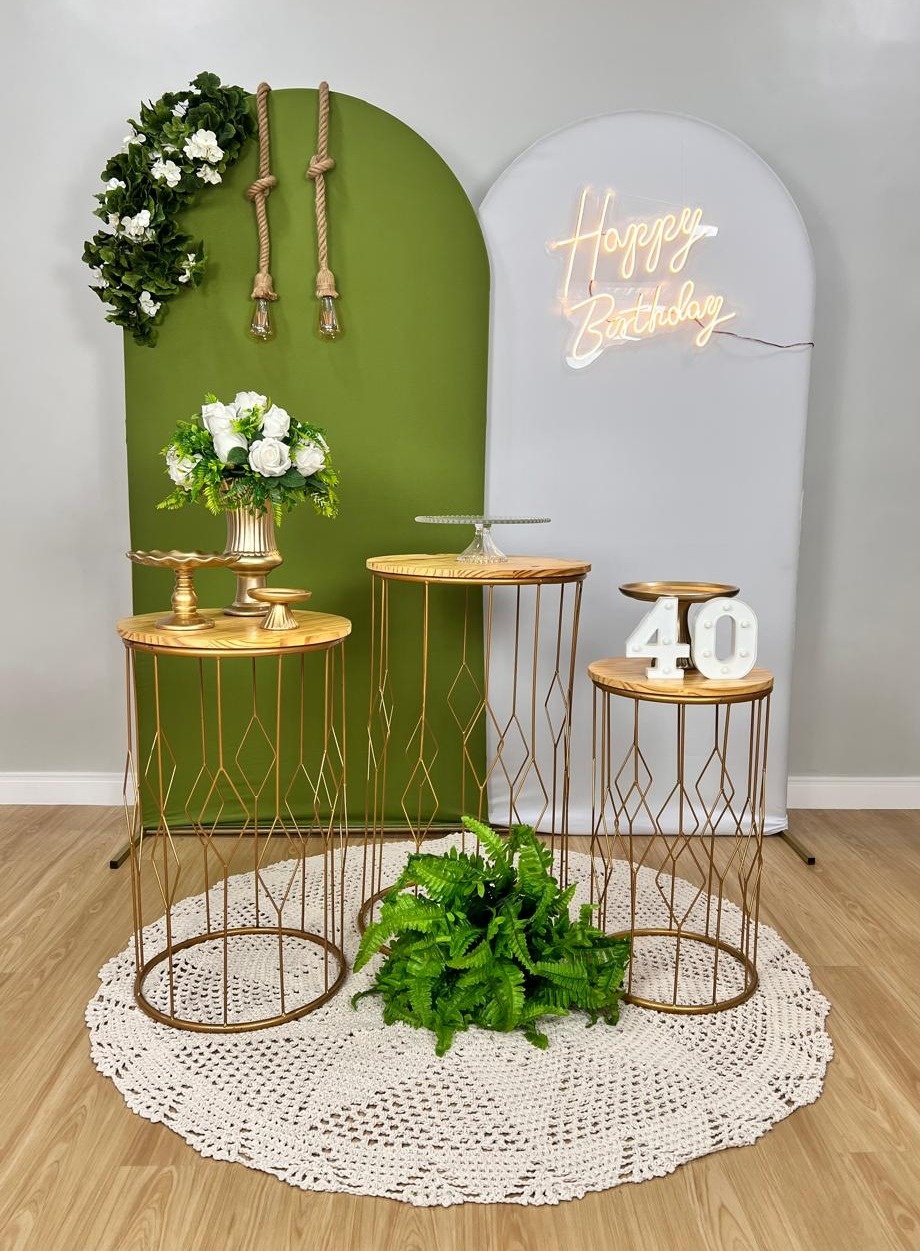 Kit Adulto Verde/Dourado/Branco - Selminha Lokfest