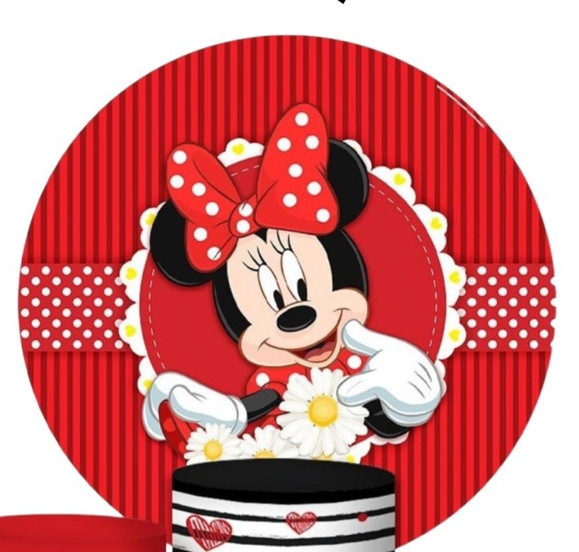 Capa Sublimada Painel Minnie Vermelha (1,50M) - Selminha Lokfest