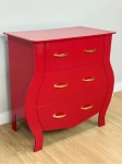 Mesa Cômoda Gaveta Falsa Vermelha Mdf (80Cm) - imagem 2