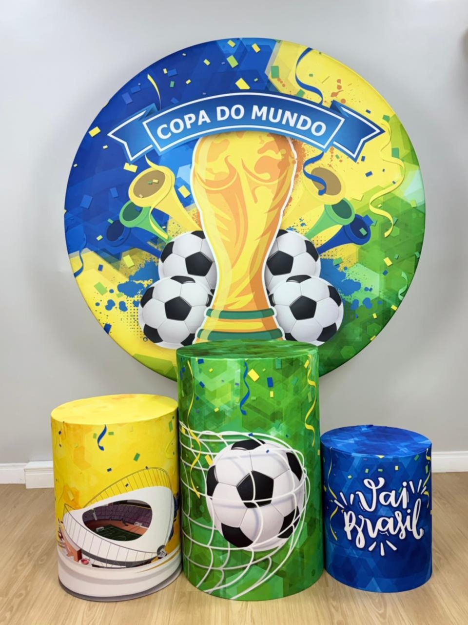 Kit Sublimado Capa Painel Redondo E Capas de Cilindros Brasil 03 - Selminha Lokfest