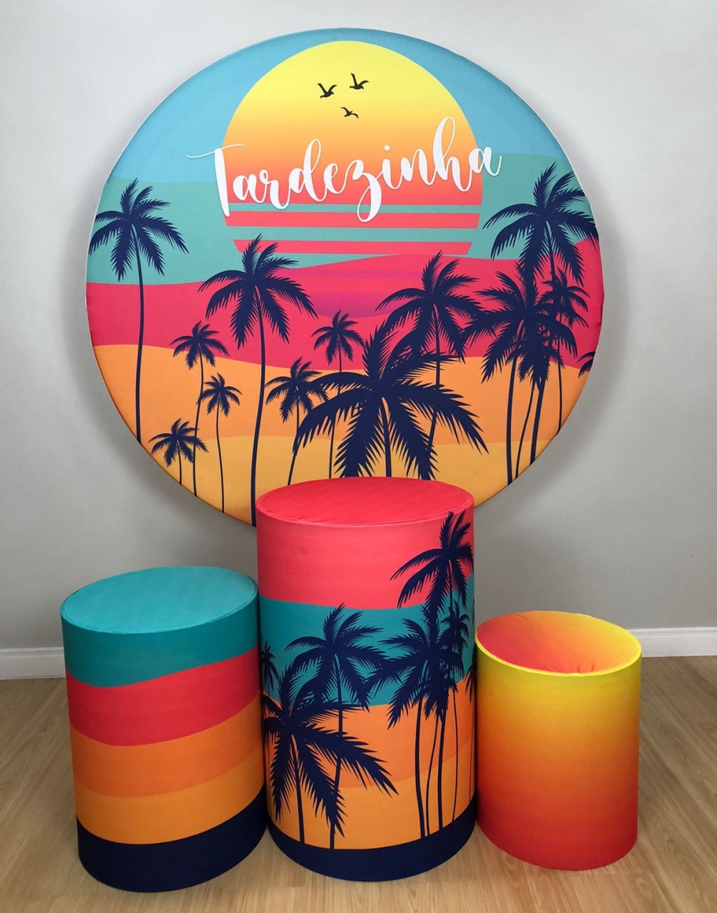 Kit Sublimado Capa Painel Redondo E Capas de Cilindros Tardezinha 2 - Selminha Lokfest
