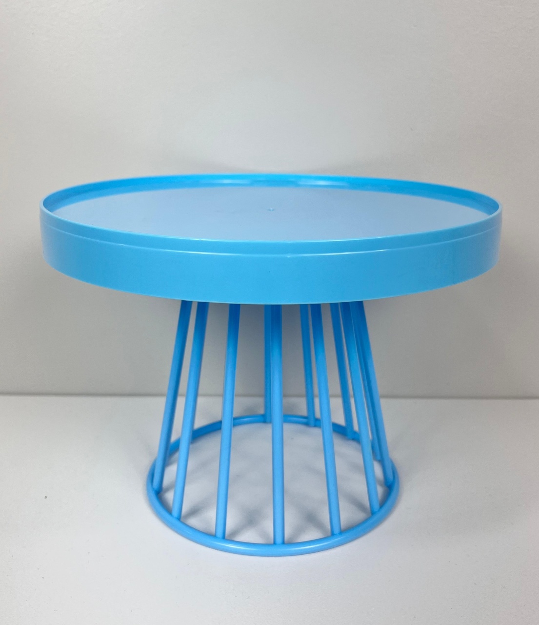 Bandeja Roma Redonda Plástica Azul Claro (17X23) - Selminha Lokfest