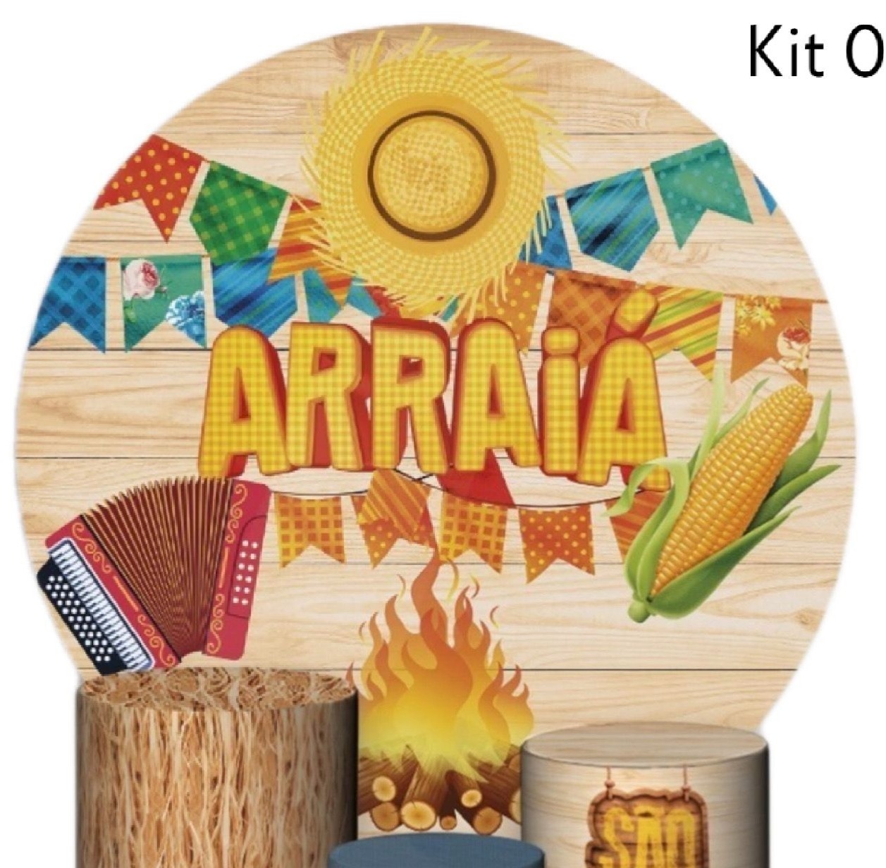 Capa Sublimada Painel Festa Junina Kit 02 (1,50M) - Selminha Lokfest