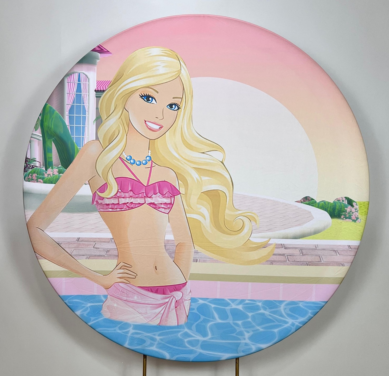 Capa Sublimada Painel Barbie Pool Party (1,50M) - Selminha Lokfest