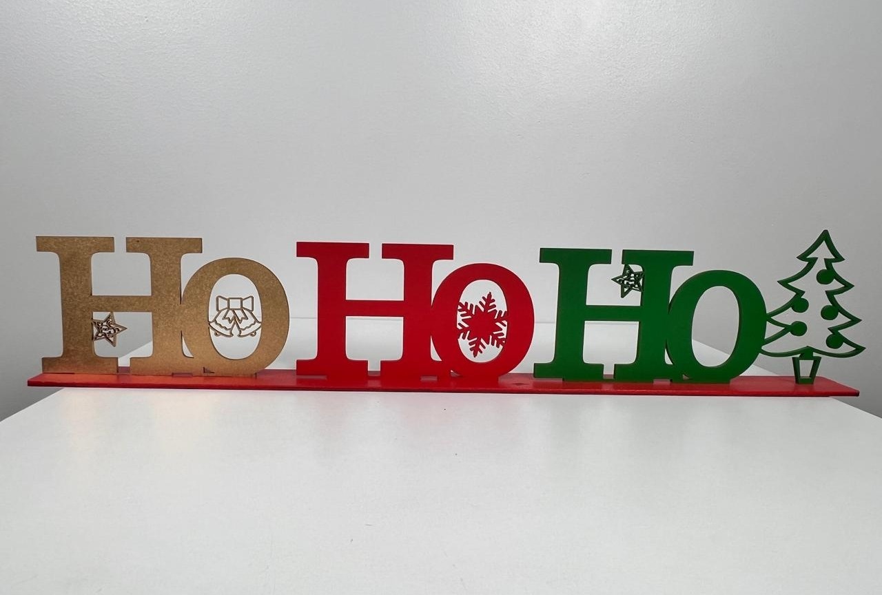 Display de Mesa Mdf Hohoho Natal  - Selminha Lokfest