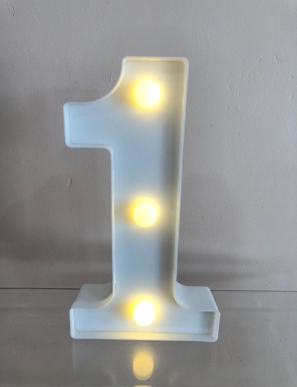 Luminária Número 1 Led  - Selminha Lokfest