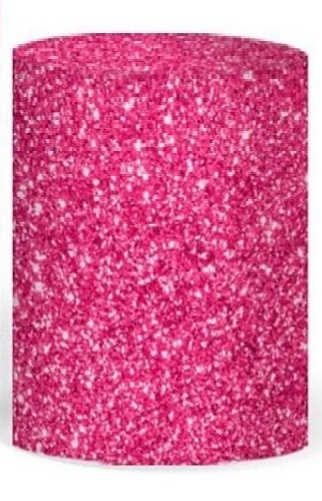 Capa Cilindro Sublimada Pequena Pink Glitter  - Selminha Lokfest