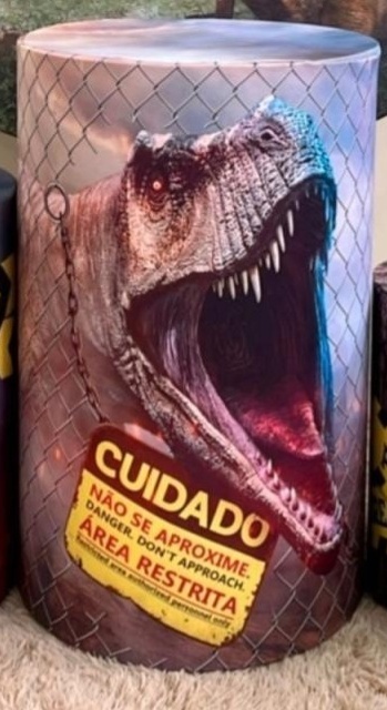 Capa Sublimada Cilindro Grande Dinossauros - Selminha Lokfest