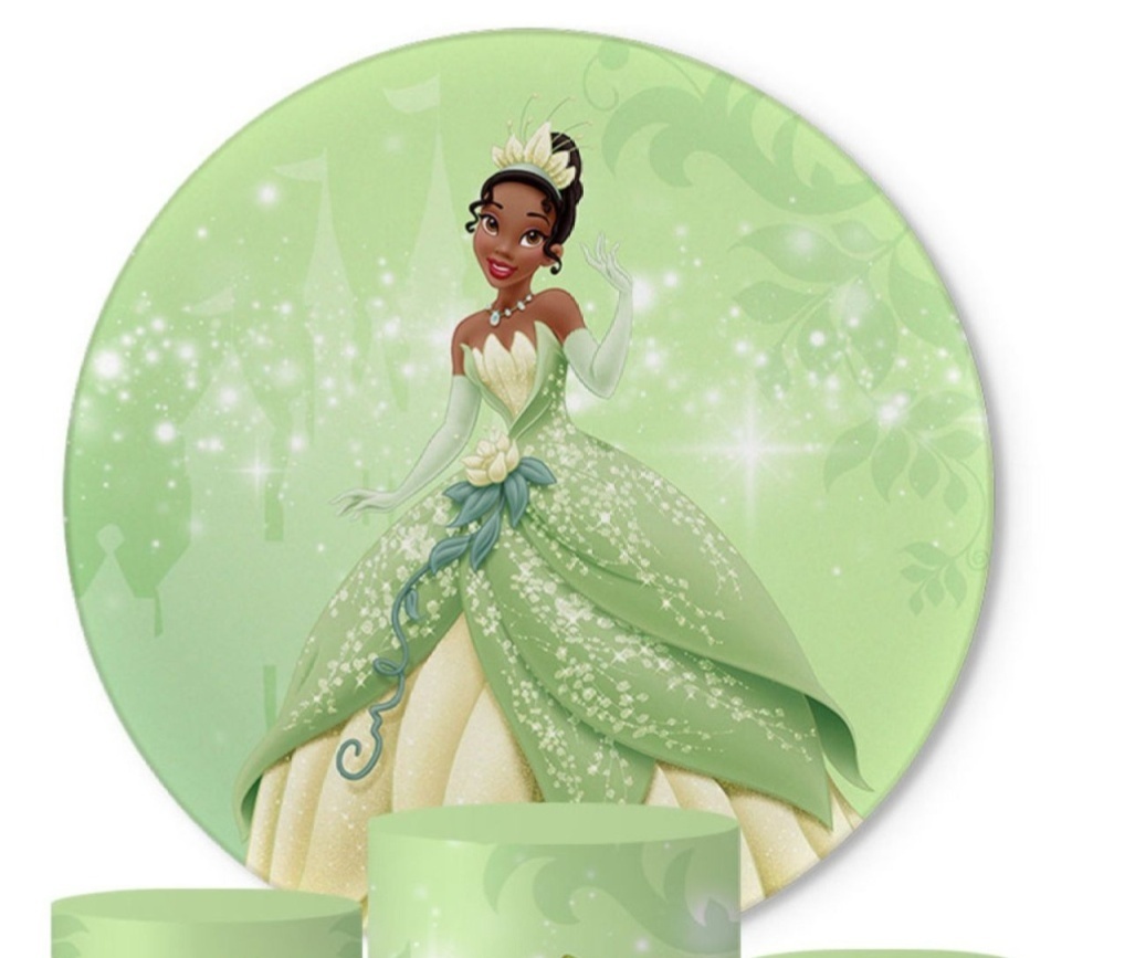 Capa Sublimada Painel Princesa Tiana E O Sapo (1,50M) - Selminha Lokfest
