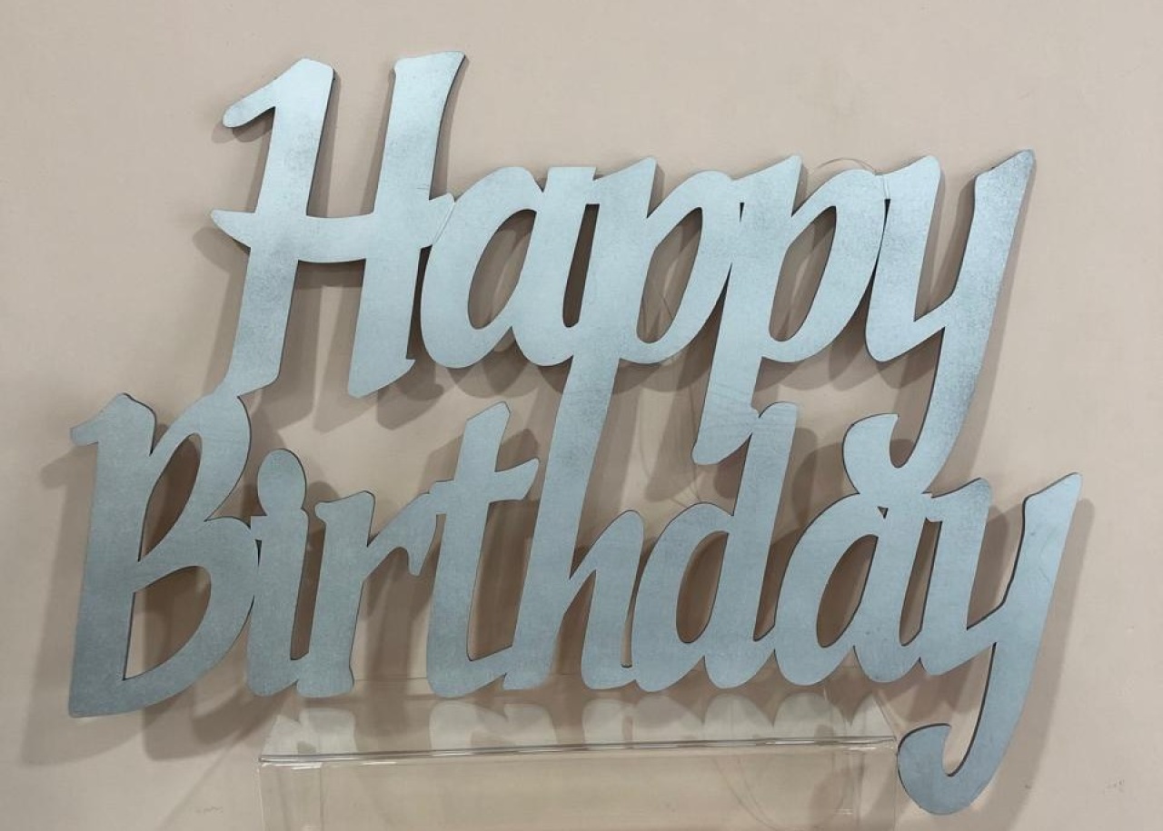 Happy Birthday Prata Mdf - Selminha Lokfest