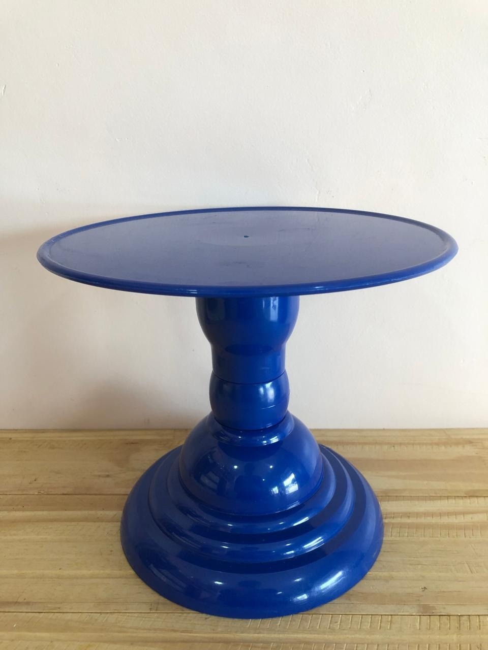 Bandeja Redonda Plástica Azul Royal (22X19) - Selminha Lokfest