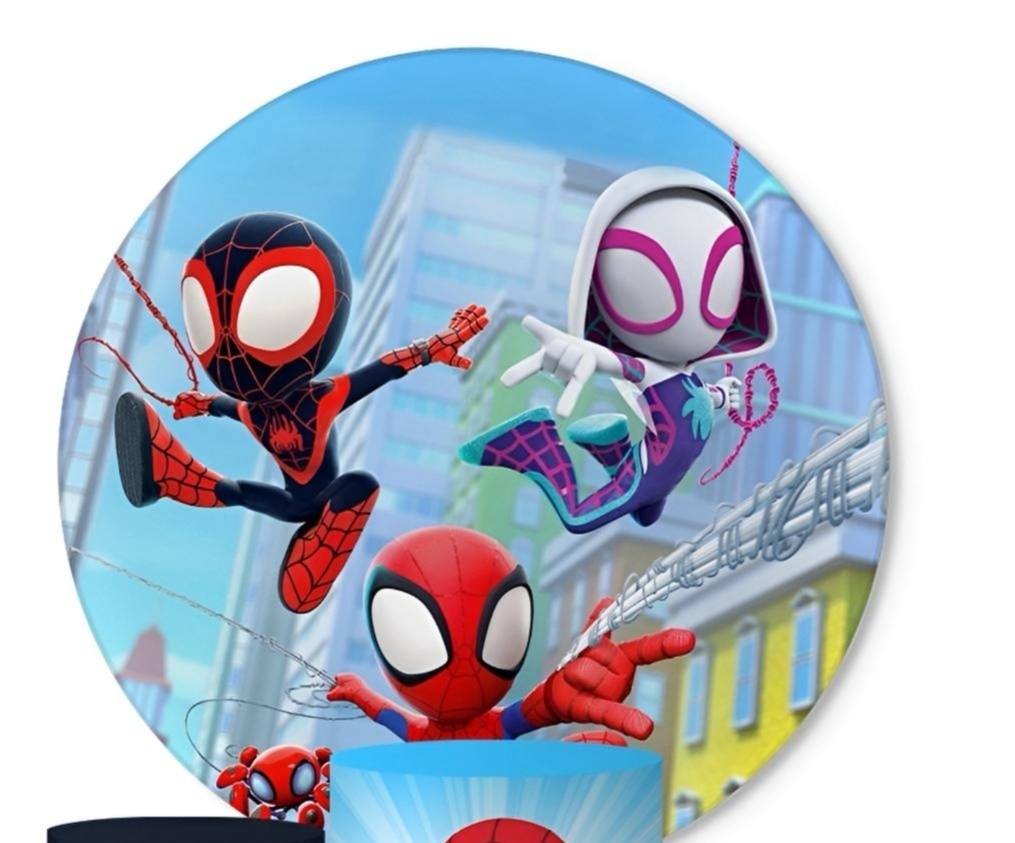 Capa Painel Redondo Sublimado Spyder E Seus Amigos (1.50M) - Selminha Lokfest