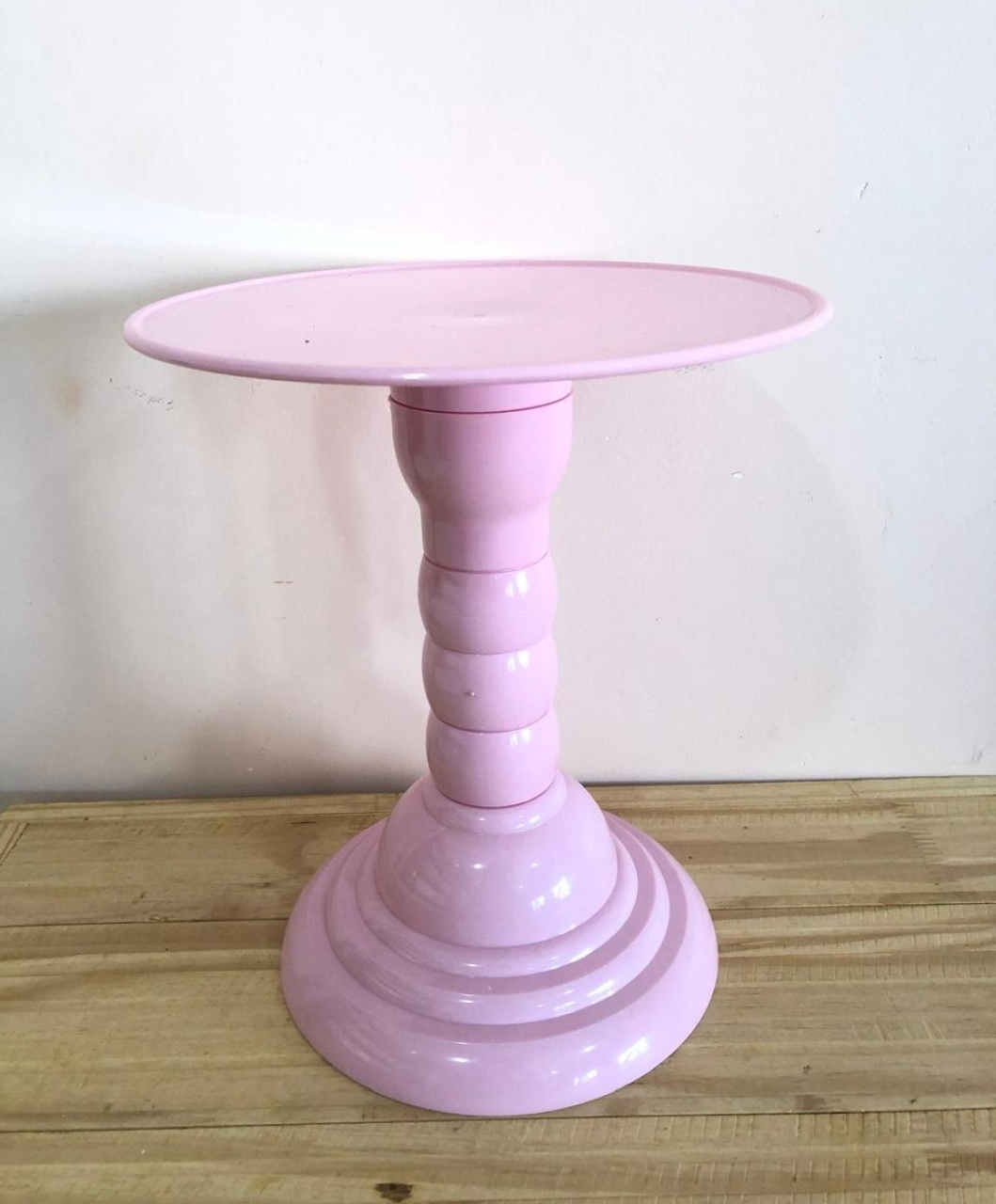 Bandeja Redonda Plástica Rosa Bebê (22X25) - Selminha Lokfest