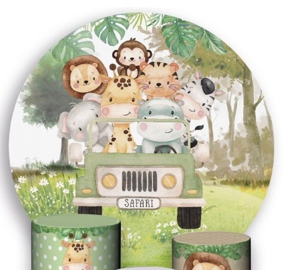 Capa Sublimada Painel Safari Baby (1,50M) - Selminha Lokfest