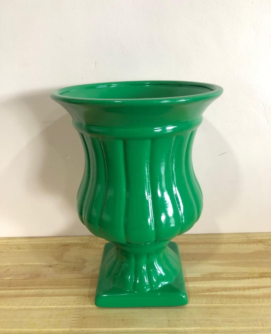 Vaso Roma Cerâmica Verde Bandeira (23Cm) - Selminha Lokfest