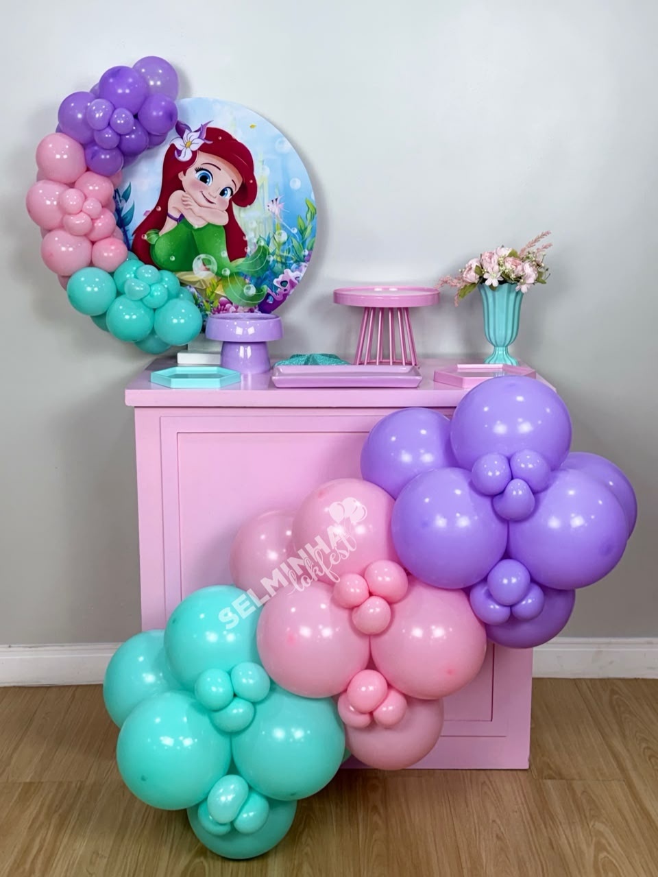 Festa Na Mesa Ariel Pequena Sereia Cute - Selminha Lokfest