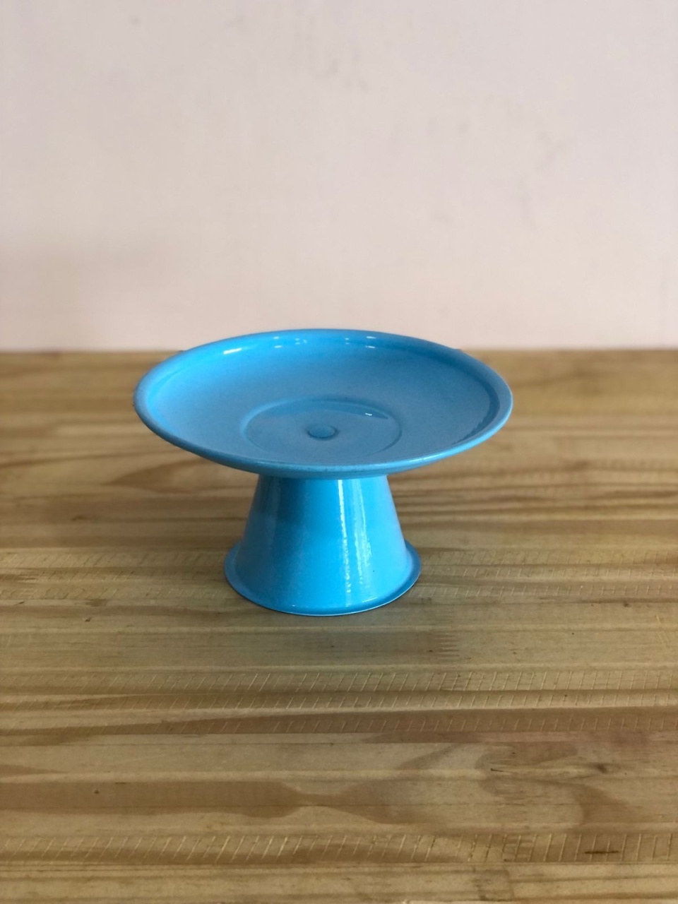 Bandeja Redonda de Alumínio Azul Bebê Pp (16X9) - Selminha Lokfest