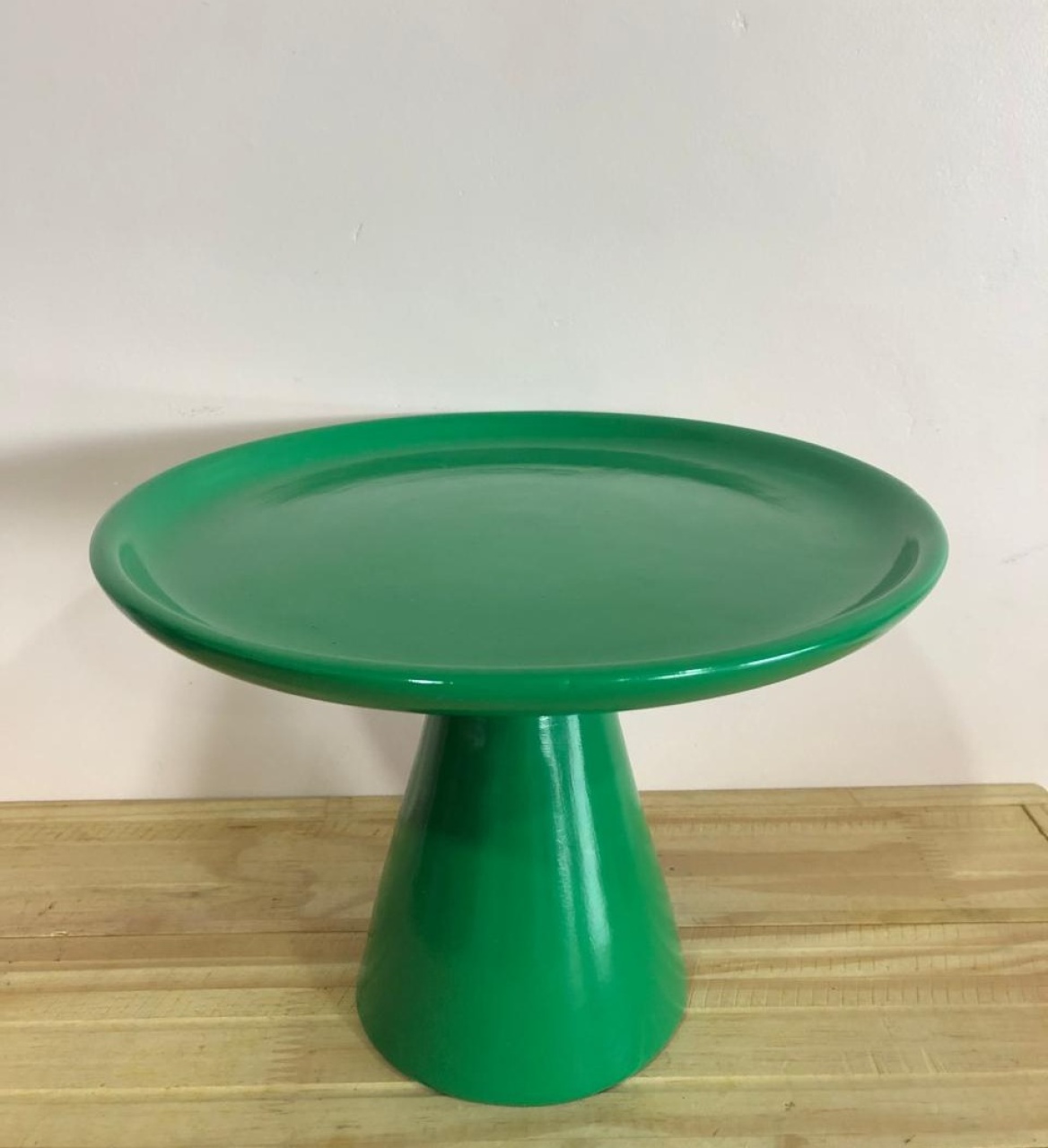 Bandeja Redonda Cerâmica Cone Verde Bandeira ( 25X17) - Selminha Lokfest