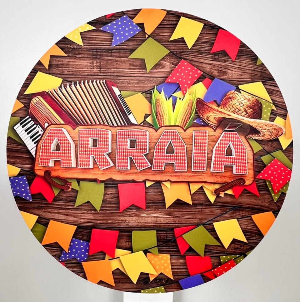 Capa Sublimada Mini Painel Festa Junina 01 (50,0Cm) - Selminha Lokfest