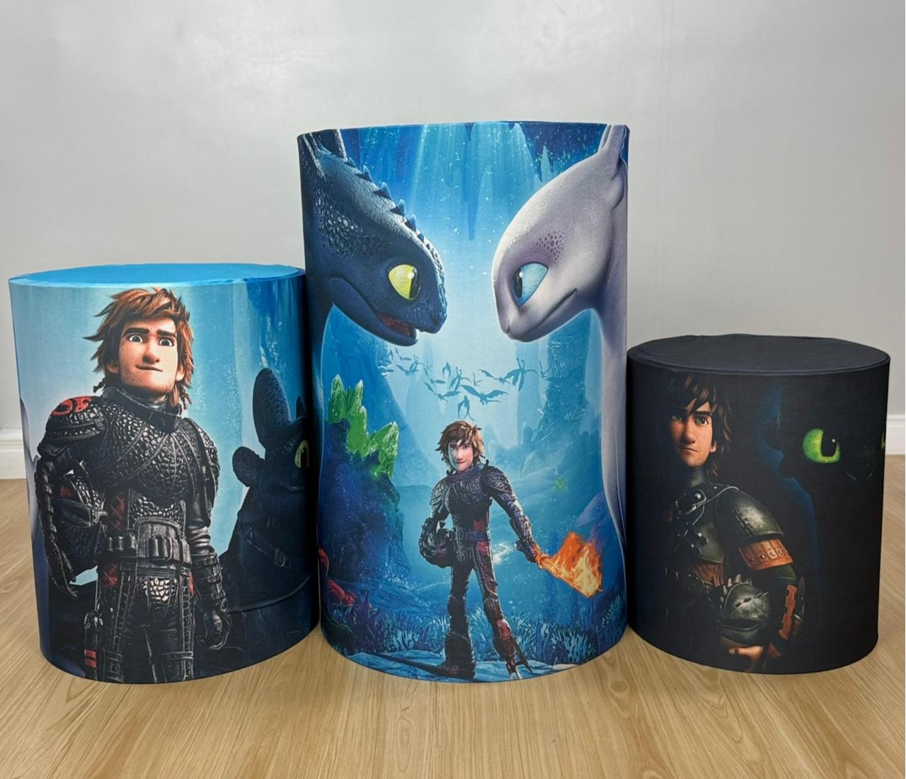 Trio Capas de Cilindros Sublimadas Como Treinar Seu Dragão - Selminha Lokfest