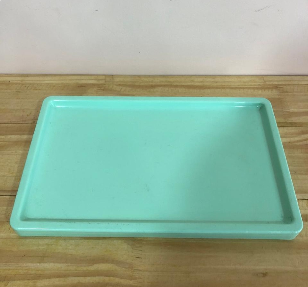 Bandeja Retangular Plástica Verde Bebê (30Cm) - Selminha Lokfest