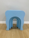 Mesa Onda Pequena Mdf Azul - imagem 1