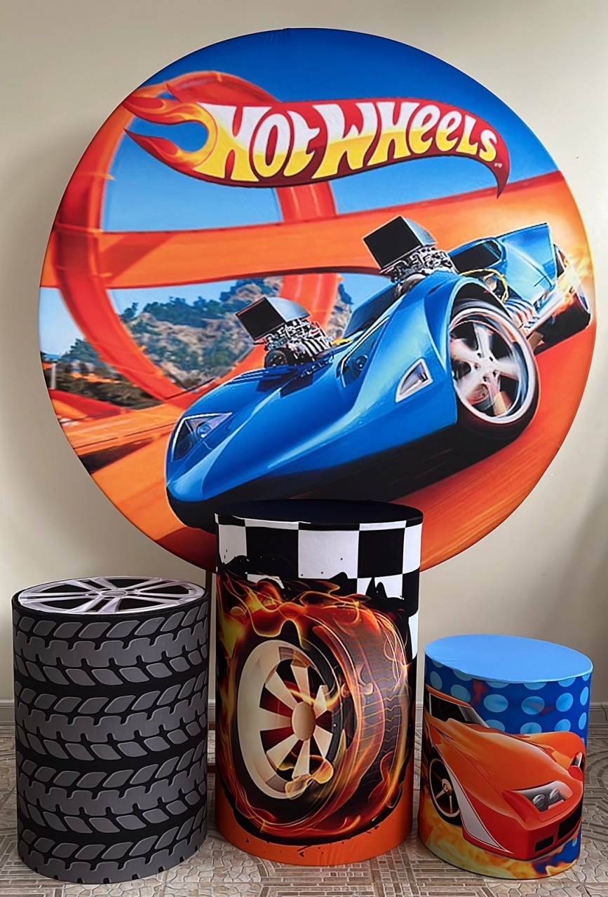 Kit Sublimado Capa Painel Redondo E Capas de Cilindros Hotwheels  - Selminha Lokfest