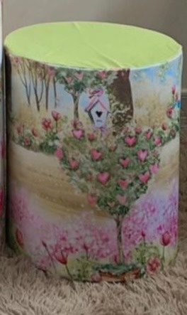 Capa Sublimada Cilindro Pequena Jardim Encantado 02 - Selminha Lokfest