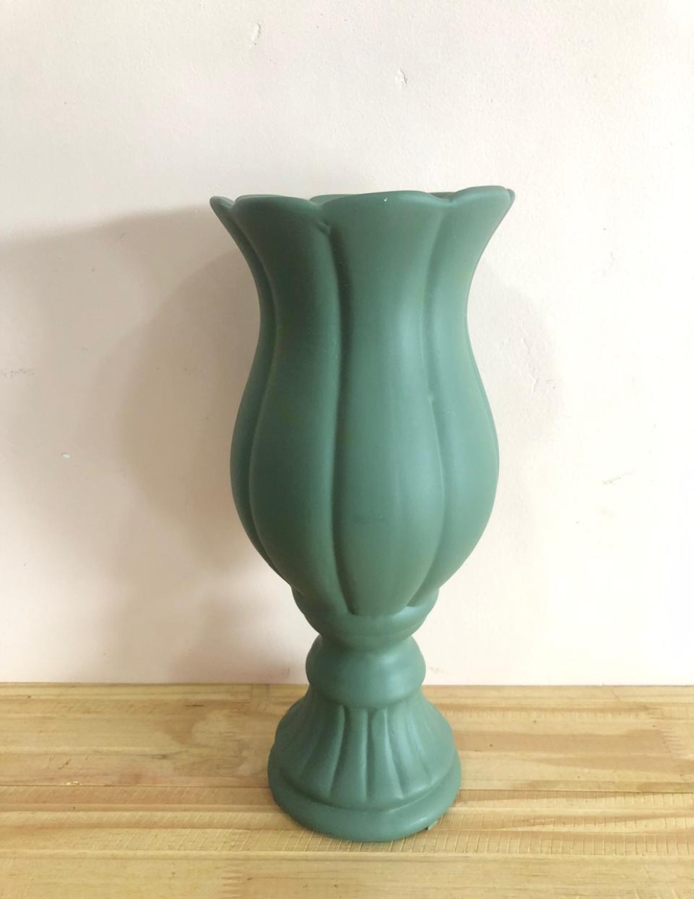 Vaso Flor Cerâmica Verde Oliva (30Cm) - Selminha Lokfest
