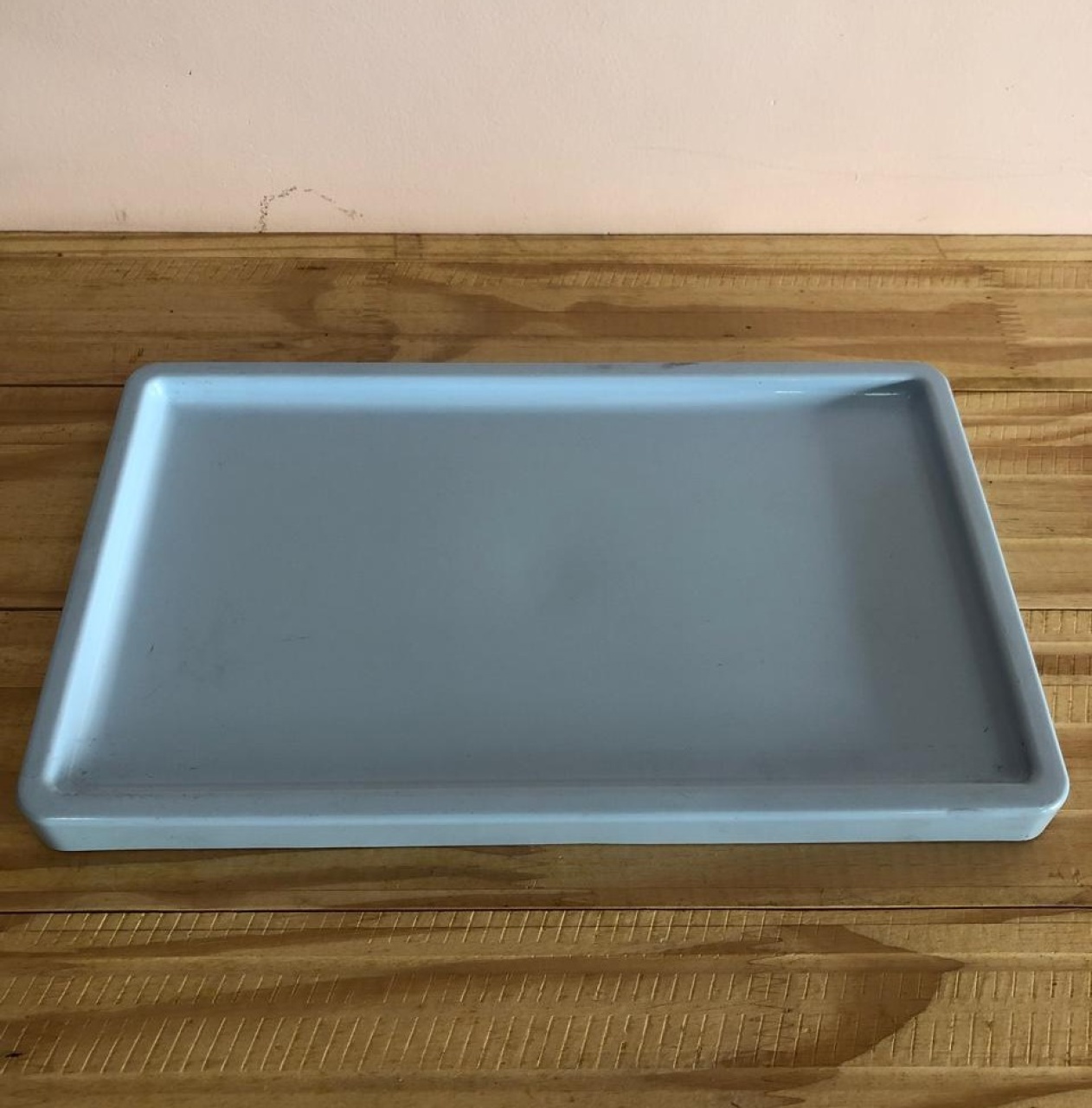 Bandeja Retangular Plástica Azul Candy (30Cm) - Selminha Lokfest