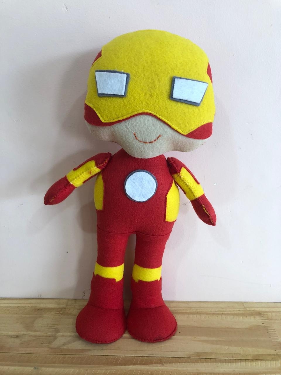 Boneco Em Feltro Homem de Ferro Cute (30Cm) - Selminha Lokfest