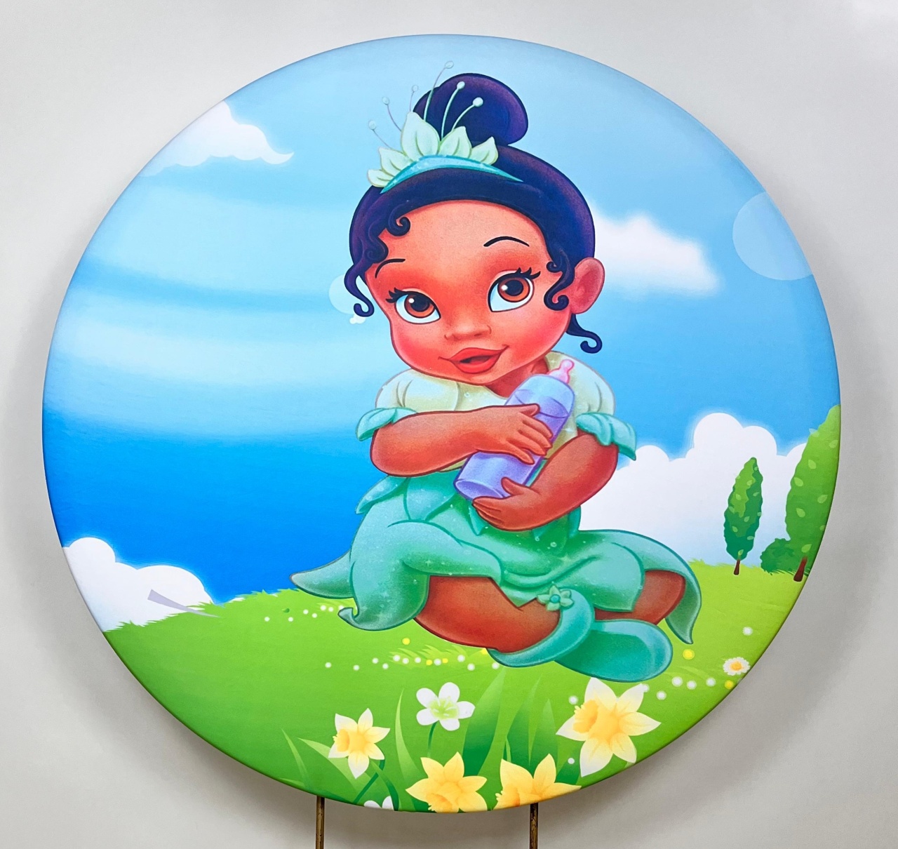 Capa Sublimada Painel Princesa Tiana Cute (1,50M) - Selminha Lokfest