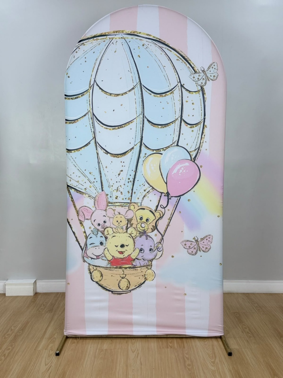 Painel Romano Sublimado Ursinho Pooh (Tam 2X1) - Selminha Lokfest