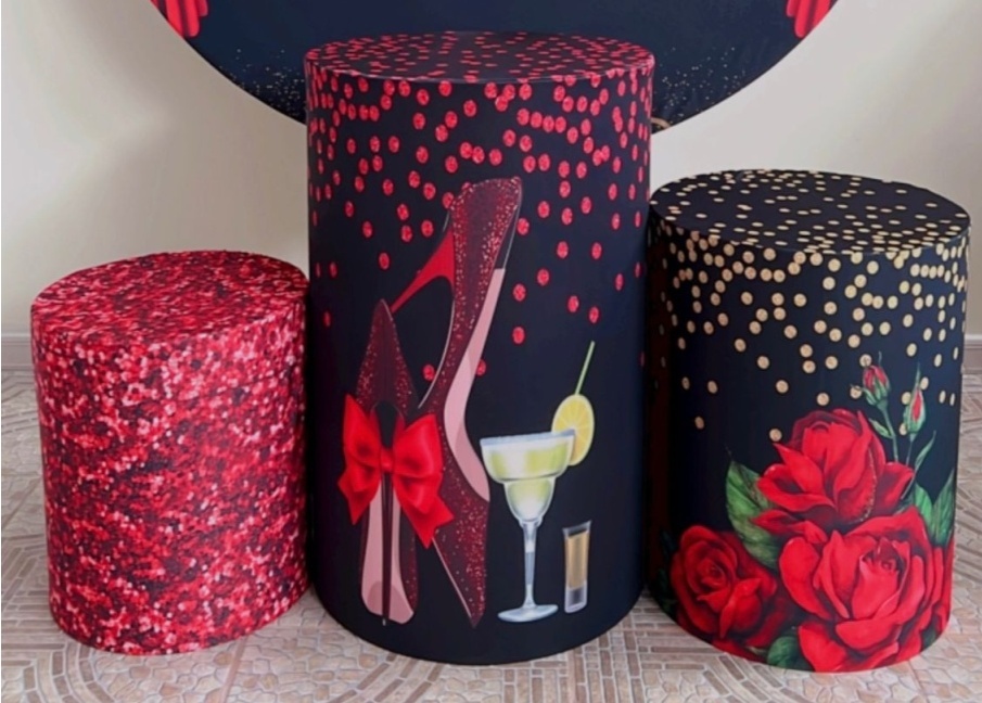 Trio Capas de Cilindros Sublimadas Cabaré - Selminha Lokfest